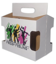 Load image into Gallery viewer, 6pk Cardboard Carrier (Die-Cut Friday Feeling Design) | Holds 6pk 12oz Bottles