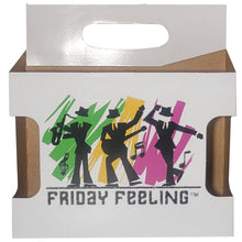Load image into Gallery viewer, 6pk Cardboard Carrier (Die-Cut Friday Feeling Design) | Holds 6pk 12oz Bottles