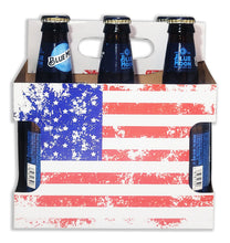 Load image into Gallery viewer, 6pk Cardboard Carrier (Die-Cut Flag Design) | Holds 6pk 12oz Bottles