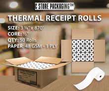 Load image into Gallery viewer, Thermal Paper - POS Receipt Paper Rolls - Credit Card Receipt Paper
