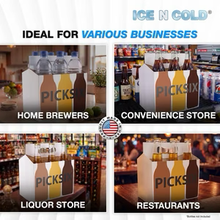 Load image into Gallery viewer, 6pk Cardboard Carrier (Pick Six White, 12, 24, 50, 150 count) - 12oz Bottles & Cans