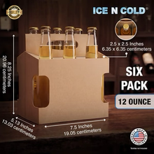 Load image into Gallery viewer, 6pk Cardboard Carrier (Kraft Brown, Die-Cut)