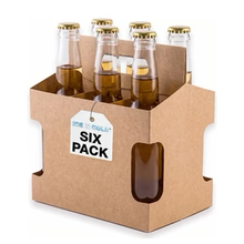 Load image into Gallery viewer, 6pk Cardboard Carrier (Kraft Brown, Die-Cut)