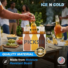 Load image into Gallery viewer, 6pk Cardboard Carrier (Pick Six White, 12, 24, 50, 150 count) - 12oz Bottles & Cans