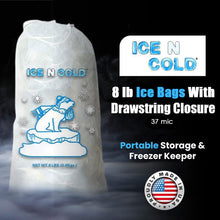 Load image into Gallery viewer, 8lb  Drawstring Ice Bags