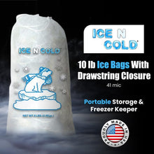 Load image into Gallery viewer, 10lb Drawstring Ice Bags