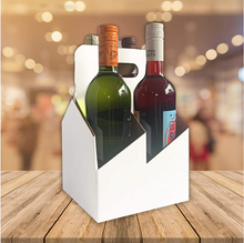 Load image into Gallery viewer, C-Store Packaging | 4-Pack Wine/Liquor Cardboard Bottle Carrier
