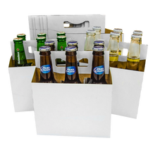 Load image into Gallery viewer, Cardboard Carrier | White Cardboard 12oz Bottle Carrier
