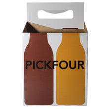 Load image into Gallery viewer, 4pk Cardboard Carrier (Bottle Designs) | Holds 4pk 12oz Bottles
