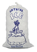 Load image into Gallery viewer, Ice N Cold Crystal Clear Plastic Ice Bags with Cotton Drawstring for Ice Storage and Transport
