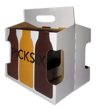 Load image into Gallery viewer, 6pk Cardboard Carrier (Die-Cut Bottle Design) | Holds 6pk 12oz Bottles
