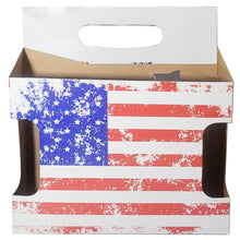 Load image into Gallery viewer, 6pk Cardboard Carrier (Die-Cut Flag Design) | Holds 6pk 12oz Bottles
