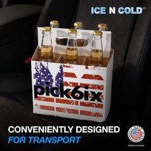 Load image into Gallery viewer, 6pk Cardboard Carrier (Pick Six American Flag, 12, 24, 50, 150 count) - 12oz Bottles &amp; Cans
