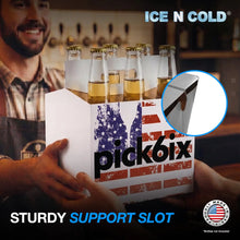 Load image into Gallery viewer, 6pk Cardboard Carrier (Pick Six American Flag, 12, 24, 50, 150 count) - 12oz Bottles &amp; Cans
