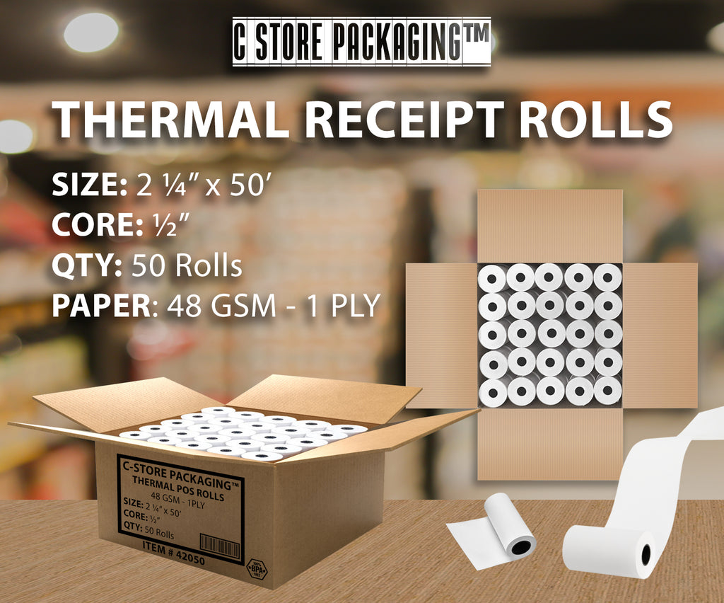 Thermal Paper - POS Receipt Paper Rolls - Credit Card Receipt Paper