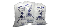 Load image into Gallery viewer, Ice N Cold Crystal Clear Plastic Ice Bags with Cotton Drawstring for Ice Storage and Transport
