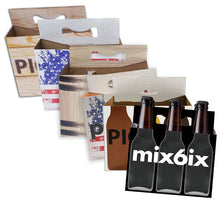 Load image into Gallery viewer, 6pk Cardboard Carrier | 12oz Bottle Carrier | Variety Pack | 150 Pack
