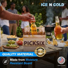 Load image into Gallery viewer, 6pk Cardboard Carrier (Pick Six Crate, 12, 24, 50, 150 count) - 12oz Bottles &amp; Cans
