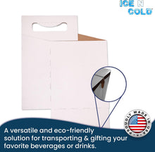 Load image into Gallery viewer, 4pk Cardboard Bottle Holder (Whitet) 12oz Bottles | Made In USA

