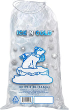 Load image into Gallery viewer, 8lb Ice Bags with Cotton String Drawstring – 37 Micron Commercial Food Grade LDPE, BPA-Free, Freezer Safe Plastic, 11" x 18", UPC Barcode &amp; Store ID, Bolsas Hielo, Bolsas Para Hielo, Ice Cube Machine Storage Bag – Wholesale
