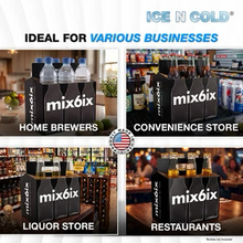 Load image into Gallery viewer, 6pk Cardboard Carrier (Mix6ix Xray Black, 12, 24, 50, 150 count) - 12oz Bottles &amp; Cans
