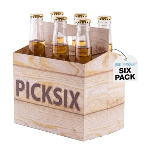 6pk Cardboard Carrier (Pick Six Crate, 12, 24, 50, 150 count) - 12oz Bottles & Cans