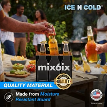 Load image into Gallery viewer, 6pk Cardboard Carrier (Mix6ix Xray Black, 12, 24, 50, 150 count) - 12oz Bottles &amp; Cans

