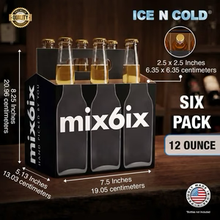 Load image into Gallery viewer, 6pk Cardboard Carrier (Mix6ix Xray Black, 12, 24, 50, 150 count) - 12oz Bottles &amp; Cans
