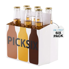 Load image into Gallery viewer, 6pk Cardboard Carrier (Pick Six White, 12, 24, 50, 150 count) - 12oz Bottles &amp; Cans
