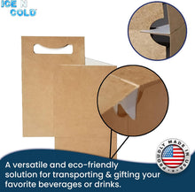 Load image into Gallery viewer, 4pk Kraft Cardboard Bottle Holder (Brown) 12oz Bottles | Made In USA
