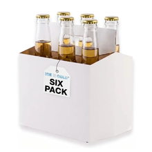 Load image into Gallery viewer, 6pk Cardboard Carrier (White, 12, 24, 50, 150 count) - 12oz Bottles &amp; Cans
