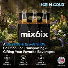 Load image into Gallery viewer, 6pk Cardboard Carrier (Mix6ix Xray Black, 12, 24, 50, 150 count) - 12oz Bottles &amp; Cans
