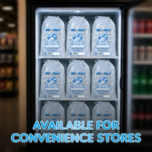 Load image into Gallery viewer, 10lb Ice Bags with Cotton String Drawstring – 41 Micron Heavy Duty Commercial Food Grade LDPE, BPA-Free, Freezer Safe Plastic, 11" x 19", UPC Barcode &amp; Store ID, Bolsas Hielo, Bolsas Para Hielo, Ice Cube Machine Storage Bag – Wholesale
