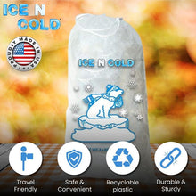 Load image into Gallery viewer, 20lb Drawstring Ice Bags
