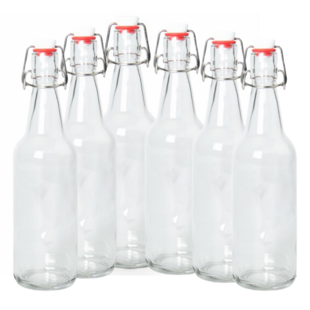 16-20oz Clear Growler with Flip Top Airtight Silicone Seal