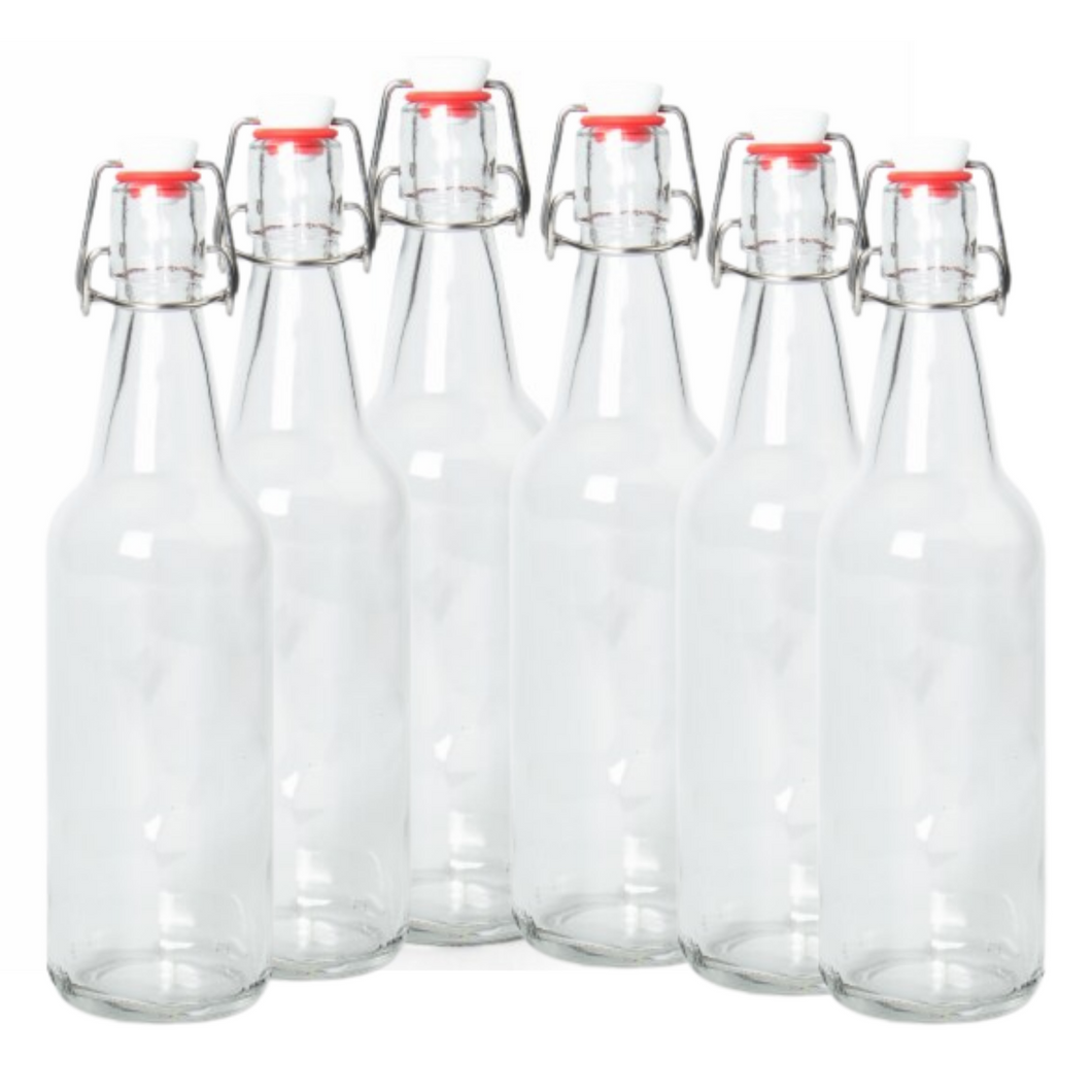 16-20oz Clear Growler with Flip Top Airtight Silicone Seal