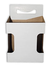 Load image into Gallery viewer, 4pk Cardboard Carriers White Die-Cut | Kraft 12oz Bottle Carrier | 4 Pack
