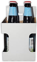 Load image into Gallery viewer, 4pk Cardboard Carriers White Die-Cut | Kraft 12oz Bottle Carrier | 4 Pack
