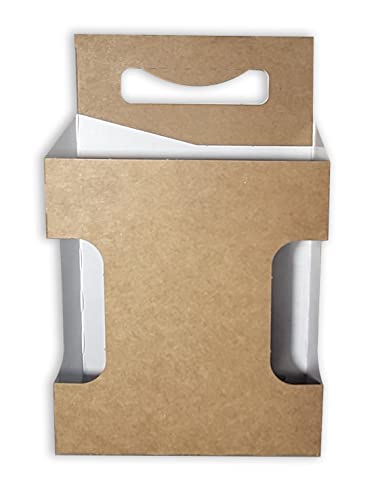 4pk Cardboard Carriers Kraft Die-Cut | Kraft 12oz Bottle Carrier | 4 Pack