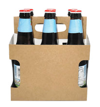 Load image into Gallery viewer, 6pk Cardboard Carrier | Kraft-New Die Cardboard 12oz Bottle Carrier
