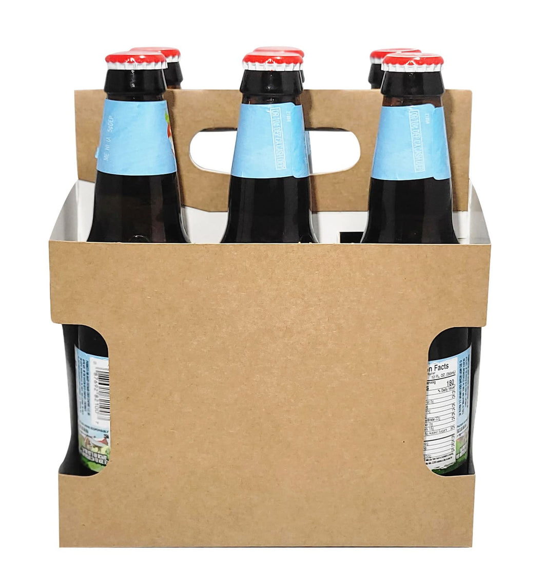 6pk Cardboard Carrier | Kraft-New Die Cardboard 12oz Bottle Carrier