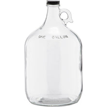 Load image into Gallery viewer, 1 Gallon (128oz) Glass Fermenting Jug with Handle, Black Polyseal Lid &amp; Cap
