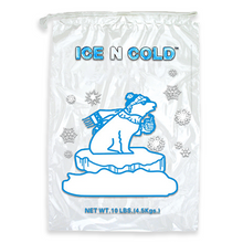 Load image into Gallery viewer, Ice N Cold 10lb Drawstring Ice Bags (Pack of 100)
