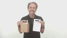 Load and play video in Gallery viewer, Cardboard Carrier | White 12 oz Bottle Carrier | 4-Pack
