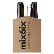 Load image into Gallery viewer, 6pk Cardboard Carrier | Mix6ix Red, White &amp; Blue Bottles Cardboard 12oz Bottle Carrier

